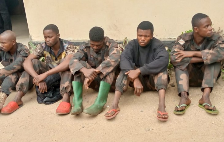 Goma: 9 présumés bandits armés, essentiellement des militaires, interpelés après une nuit de tension