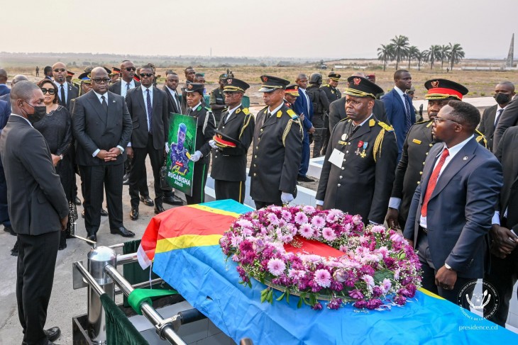 RDC : Les hommages de Tshisekedi au Général Cirimwami et au Colonel Rubagisha inhumés à Kinshasa