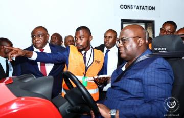 RDC : Visite du Président Félix Tshisekedi à la société de production des permis de Conduire