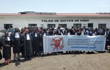 Goma: Les avocats ont manifesté exigeant le départ du 1er président de la cour d'appel du Nord-Kivu