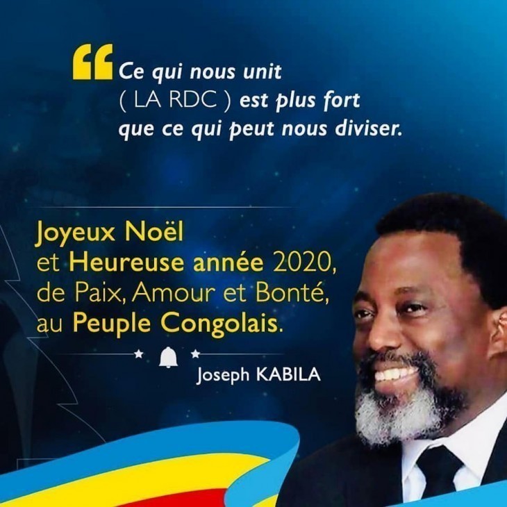 Le président honoraire Joseph Kabila se prête, lui aussi, au message des vœux de ce nouvel an