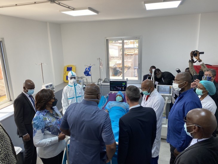 Kinshasa-Coronavirus : Le Président Tshisekedi a visité les malades