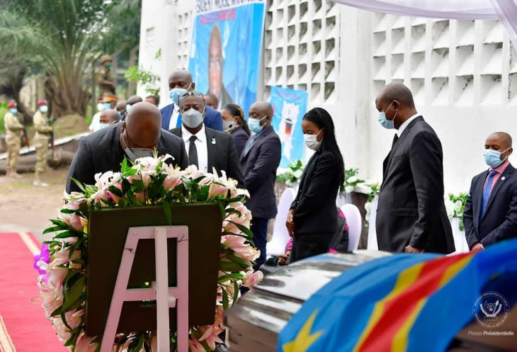 Le Président Félix Tshisekedi a rendu les derniers honneurs à Pierre Lumbi Okongo