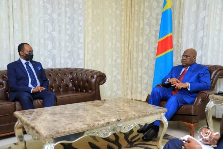 Echanges entre le Président Tshisekedi et l’ambassadeur rwandais Vincent Karega