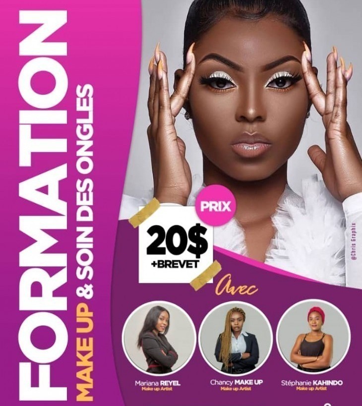 A Goma, début d'une formation maquillage dit make up avec MIRADIE Group