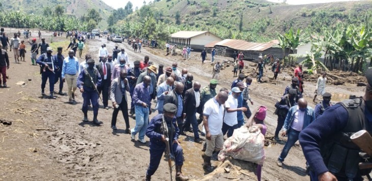 Nord-Kivu : Le gouverneur Carly Kasivita à Sake pour évaluer les dégâts des pluies diluviennes