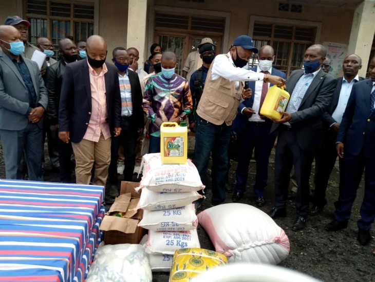 Nord-Kivu : Le gouvernement central a assisté les sinistrés de récentes pluies diluviennes à Sake