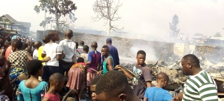 A Goma, près de 9 maisons partent en fumée dans un incendie au quartier Murara