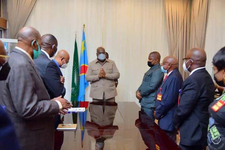 RDC : Le président Félix Tshisekedi a échangé avec les neuf juges de la Cour Constitutionnelle