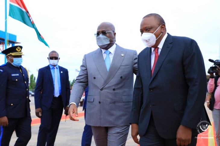 Le président kényan Uhuru Kenyatta en visite officielle de 2 jours à Kinshasa