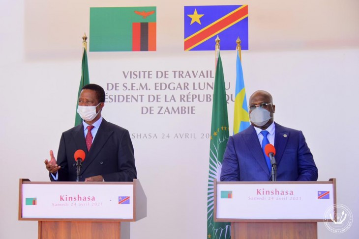 Félix Tshisekedi et Edgar Lungu pour le renforcement de la coopération entre la RDC et la Zambie