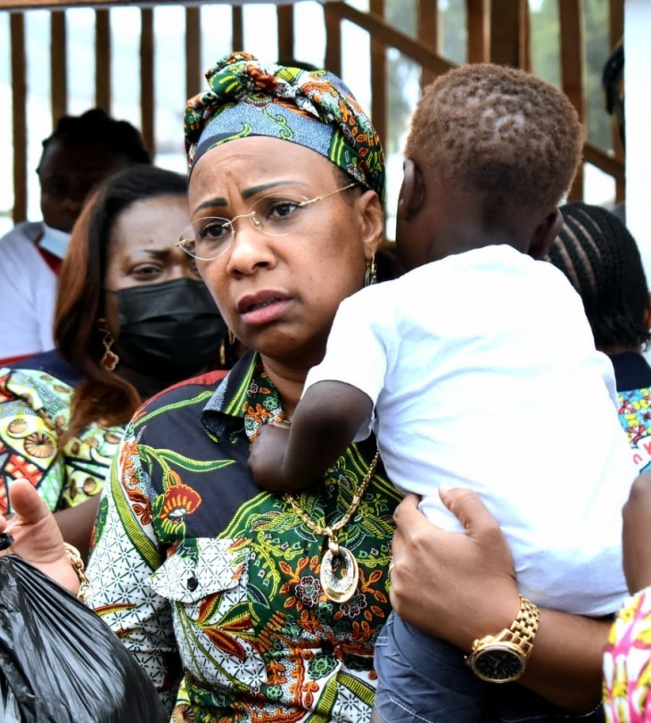 En séjour à Goma, Marie Olive Lembe a assisté les sinistrés de l'éruption volcanique à Nyiragongo
