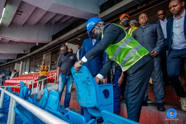 A Kinshasa, le ministre des sports a lancé les travaux de réhabilitation du stade des Martyrs