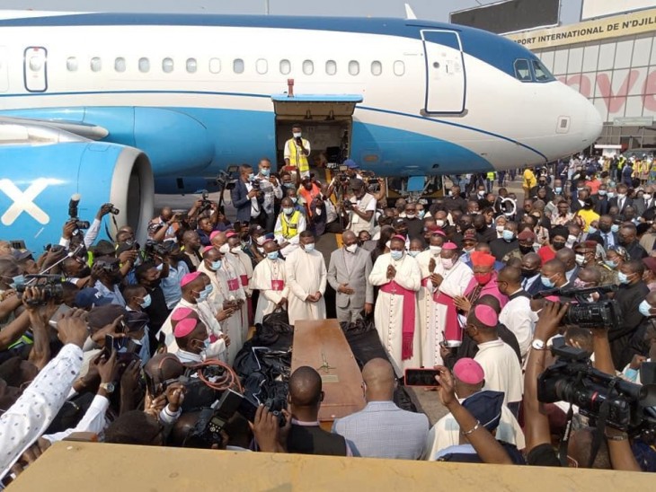 La dépouille du Cardinal Laurent Monsengwo est arrivée à Kinshasa