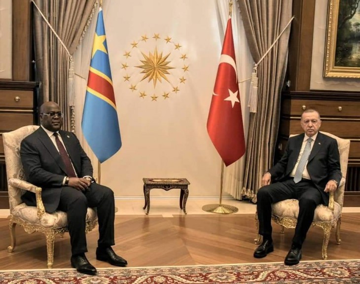 Le président Félix Tshisekedi reçu en tête à tête par son homologue turc Recep Tayyip Erdogan