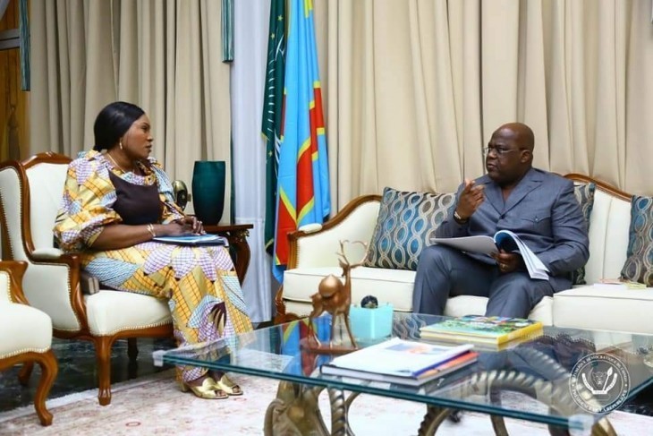 A Kinshasa, la gouverneure Fifi Masuka a présenté à Félix Tshisekedi un rapport sur sa province