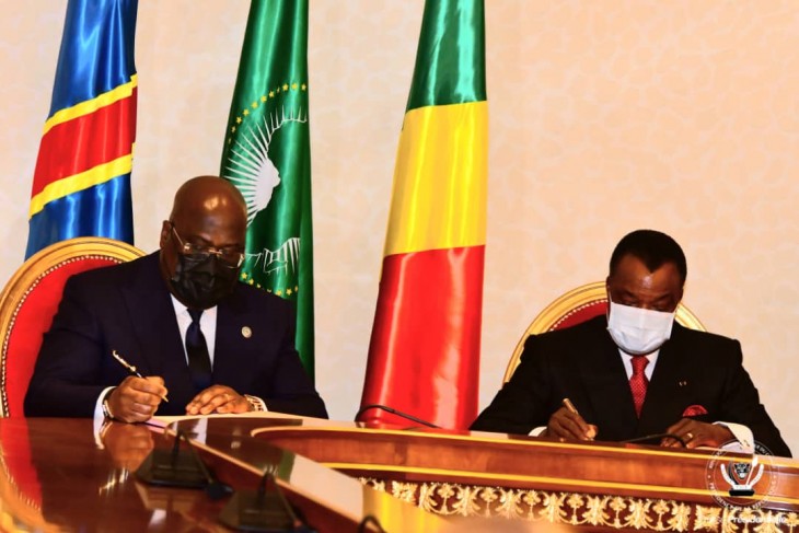 Félix Tshisekedi et Denis Sassou N'guesso signe un accord de coopération énergétique