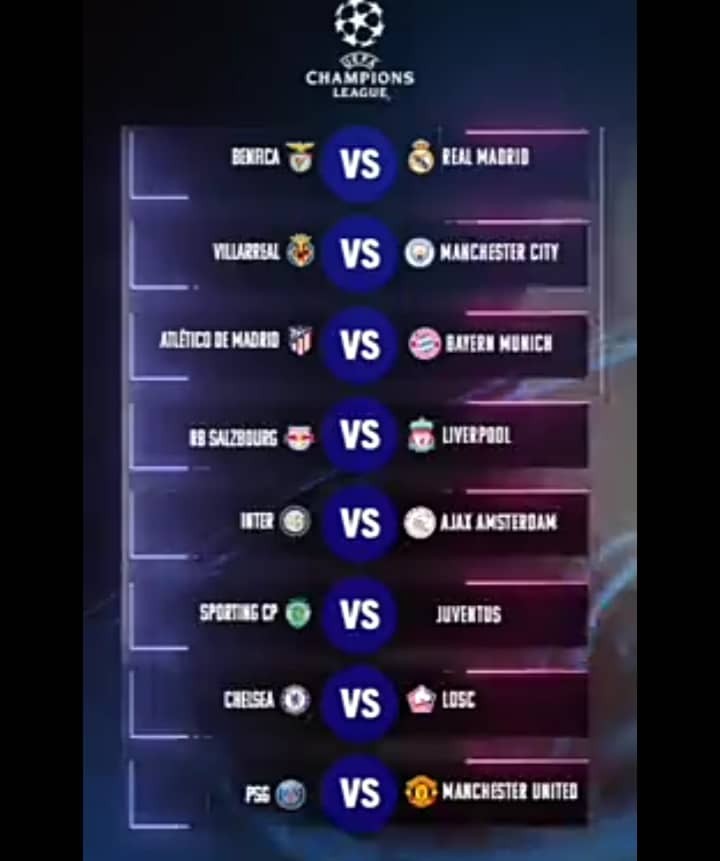 UEFA C1: Les compositions des 8e de finale sont connues