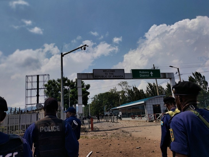 Agression Rwandaise en RDC : Suspension du trafic à la frontière avec Gisenyi après la manifestation