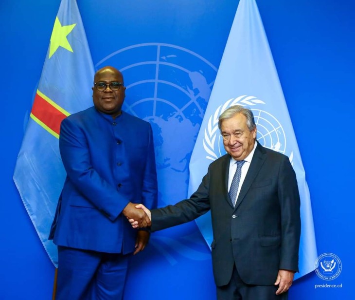 A New-York, Félix Tshisekedi s'est entretenu avec Antonio Gutteres au sujet du départ de la MONUSCO