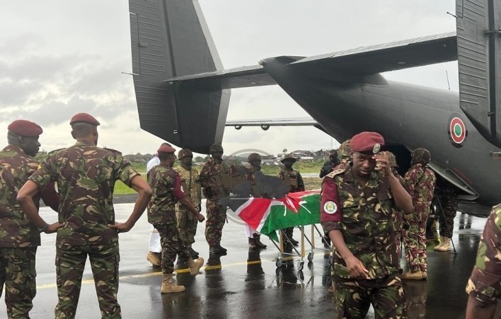 Guerre contre le M23 : Le corp du soldat kenyan mort à Kibumba, rapatrié à Nairobi