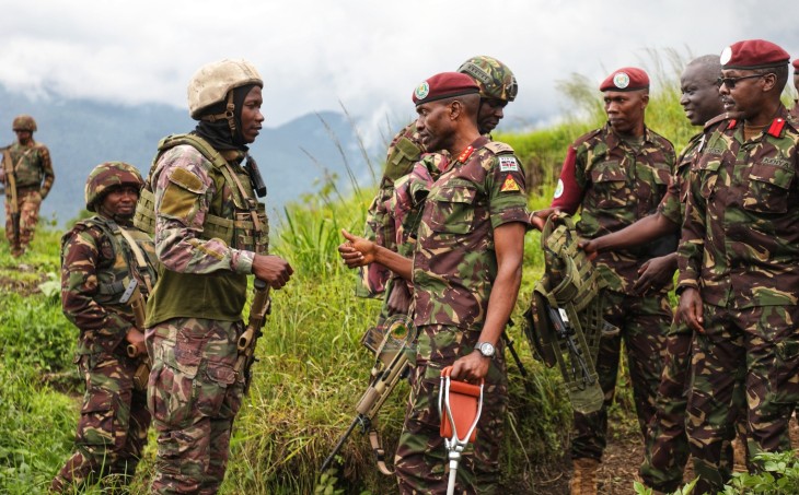 Nord-Kivu : Visite du commandant de la Force de l’EAC à la base opérationnelle avancée de Kibumba