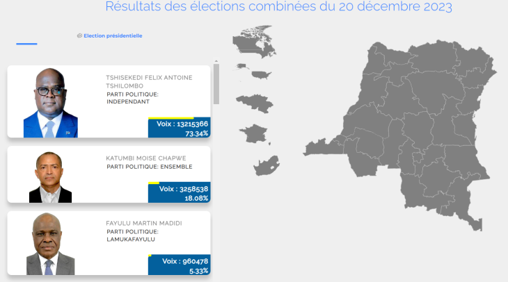 Elections en RDC : Publication de la cartographie du scrutin présidentiel par bureau de vote