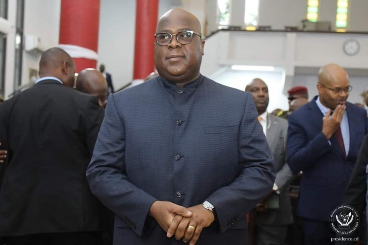RDC : Nouvelle apparition publique de Félix Tshisekedi à une messe de requiem du Mgr Gérard Mulumba