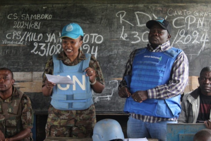 Beni : A Samboko, des casques bleus de la MONUSCO ont sensibilisé sur les droits des femmes