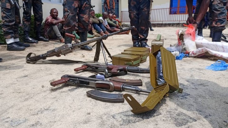 Goma : Des armes de guerre saisies des mains des bandits armés, auteurs de l'insécurité