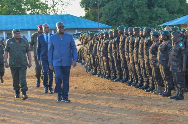 A Kisangani, le président Félix Tshisekedi a visité un centre d’entrainement des FARDC