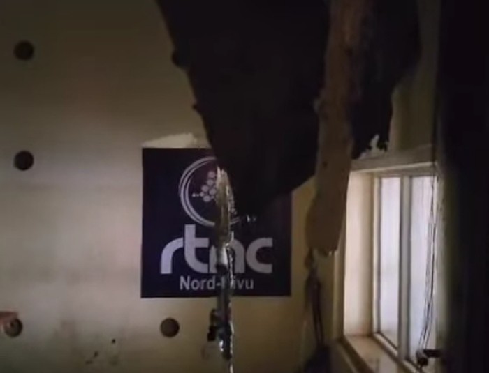 A Goma, une partie du bâtiment de la station provinciale de la RTNC Nord-Kivu incendiée