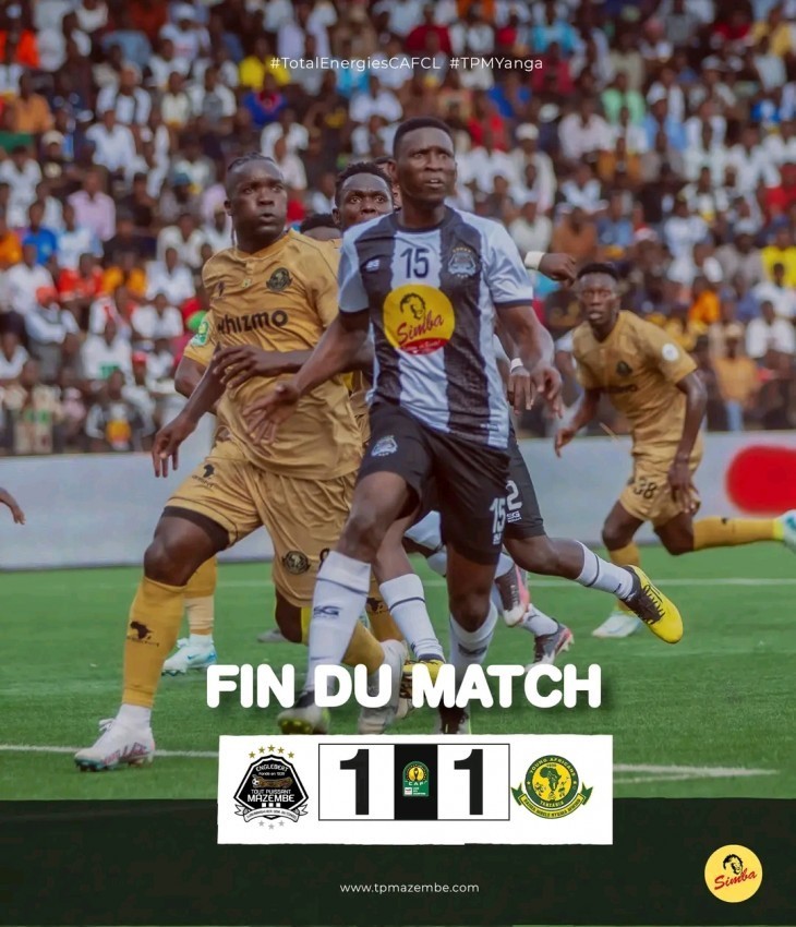 CAF-LDC: Le TP Mazembe rattrapé sur le fil par Young Africans